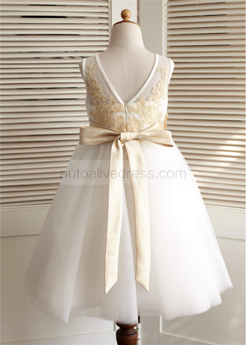 Champagne Flower Girl Dresses